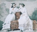 Dos damas pintor del realismo Winslow Homer